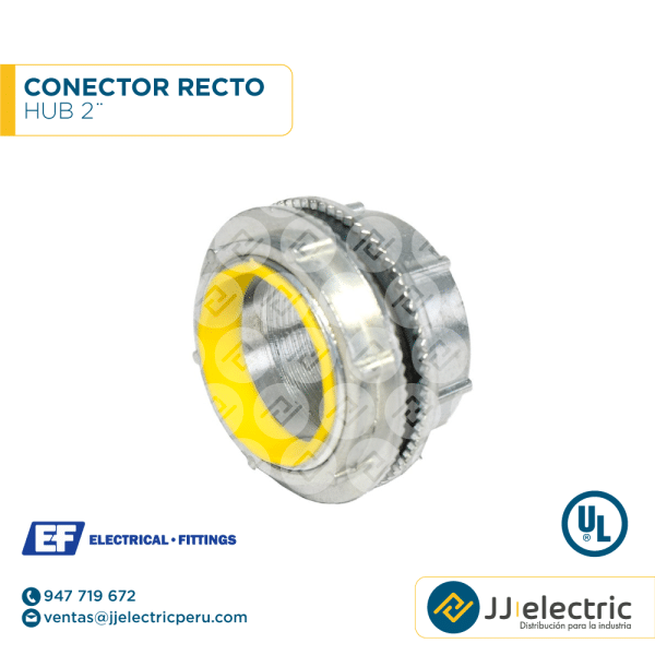 Conector recto HUB 2¨ - E.F.