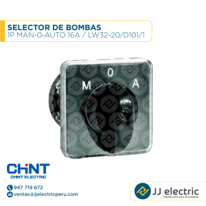 Selector De Bombas 1P Man-0-Auto 16A / LW32-20/D101/1 - CHINT