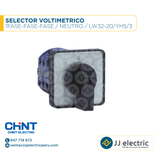 Selector Voltimetrico Fase-Fase-Fase / Neutro / LW32-20/YH5/3 - CHINT