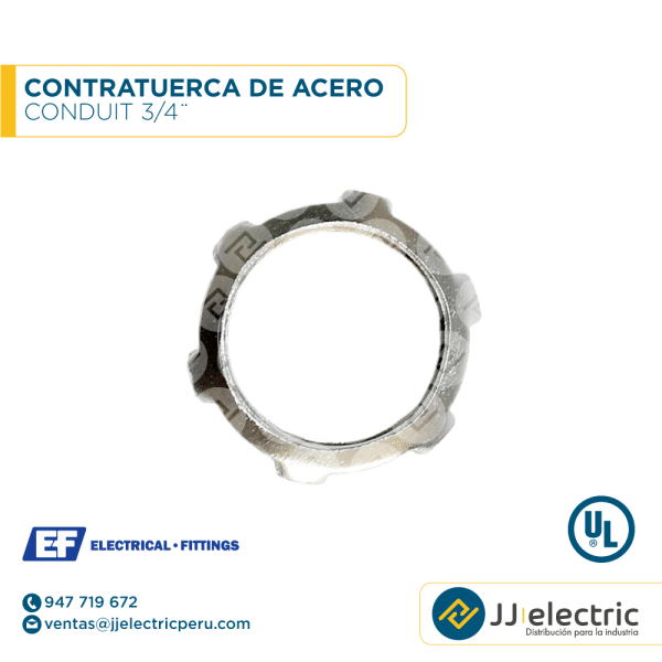 Contratuerca de acero Conduit 3/4¨ -  E.F.