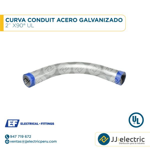 Curva Conduit IMC acero galvanizado 2¨ x90° UL - E.F.