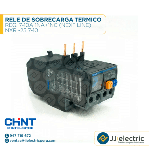 Rele De Sobrecarga Termico Reg. 7-10A 1Na+1Nc (Next Line) / NXR -25 7-10 - CHINT