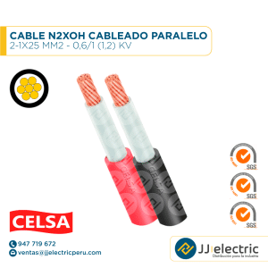 CABLE N2XOH CABLEADO PARALELO 2-1X25 MM2 - 0,6/1 (1,2) KV - CELSA