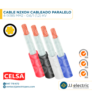 CABLE N2XOH CABLEADO PARALELO 4-1X185 MM2 - 0,6/1 (1,2) KV - CELSA