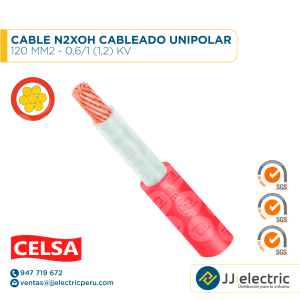 CABLE N2XOH CABLEADO UNIPOLAR 120 MM2 - 0,6/1 (1,2) KV - CELSA
