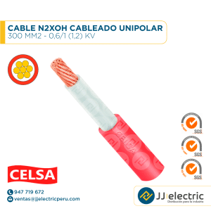 CABLE N2XOH CABLEADO UNIPOLAR 300 MM2 - 0,6/1 (1,2) KV - CELSA