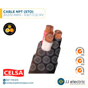 CABLE NPT (STO) 3X2/0 AWG - 0,6/1 (1,2) KV - CELSA