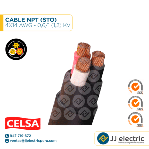 CABLE NPT (STO) 4X14 AWG - 0,6/1 (1,2) KV - CELSA