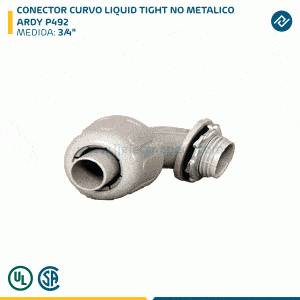 CONECTOR CURVO LIQUID TIGHT NO METALICO ARDY 3/4" P492
