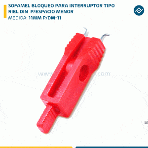 SOFAMEL BLOQUEO PARA INTERRUPTOR TIPO RIEL DIN P/ESPACIO MENOR 11MM P/DM-11