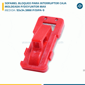 SOFAMEL BLOQUEO PARA INTERRUPTOR CAJA MOLDEADA P/DISYUNTOR MAX 93x34.3MM P/DIPA-9
