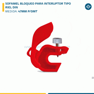 SOFAMEL BLOQUEO PARA INTERUPTOR TIPO RIEL DIN L=47MM P/DMT