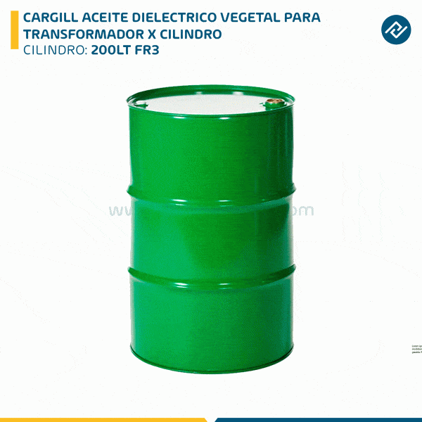 CARGILL ACEITE DIELECTRICO VEGETAL PARA TRANSFORMADOR X CILINDRO 200LT FR3