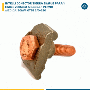 INTELLI CONECTOR TIERRA SIMPLE PARA 1 CABLE 250MCM A BARRA 1 PERNO 50MM GTSB 2/0-250