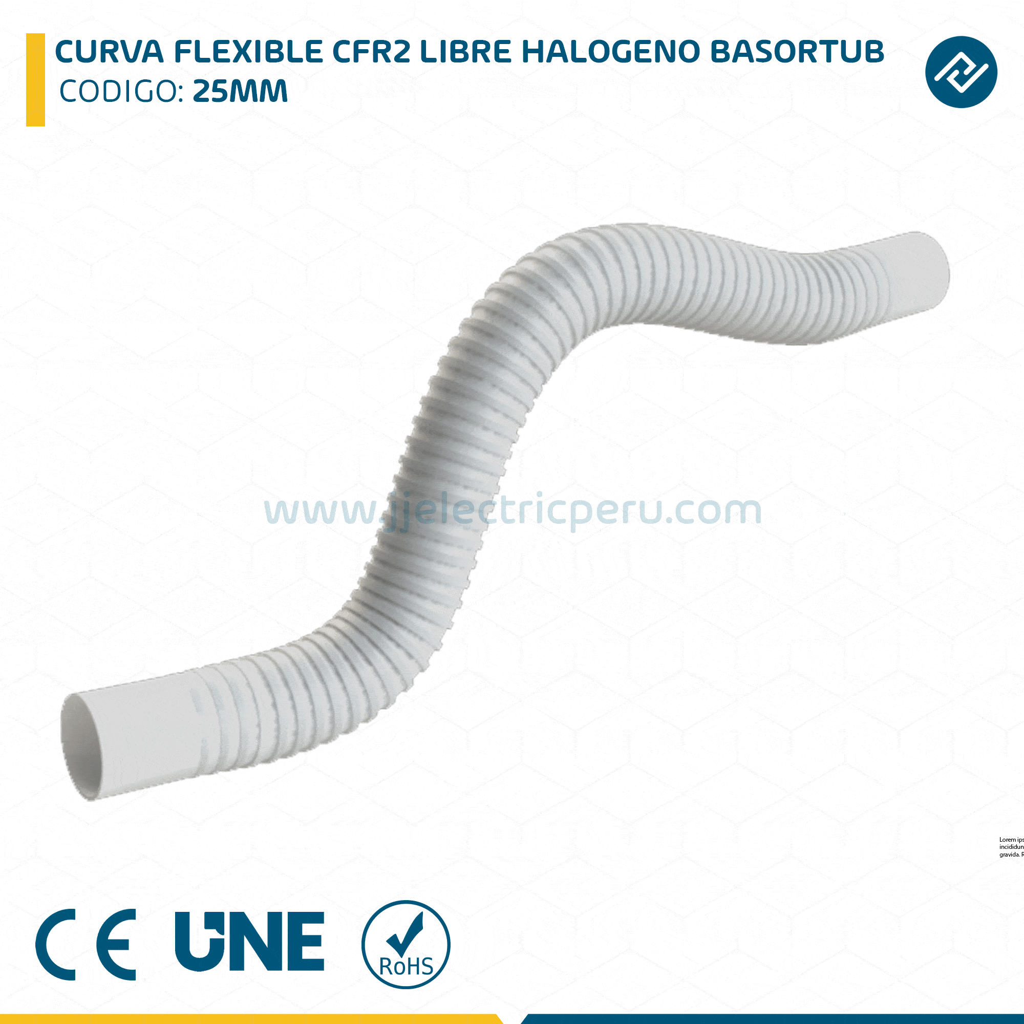 CURVA FLEXIBLE CFR2 LIBRE HALOGENO BASORTUB 25MM