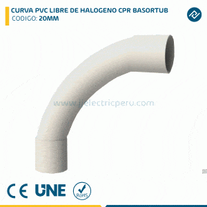 CURVA PVC LIBRE DE HALOGENO CPR BASORTUB 20MM