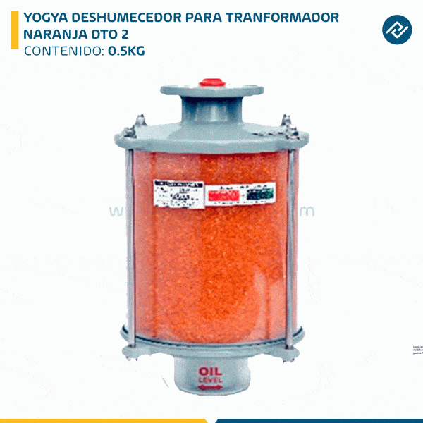 YOGYA DESHUMECEDOR PARA TRANFORMADOR DE 0.5KG NARANJA DTO 2