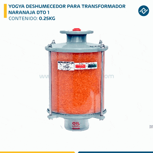 YOGYA DESHUMECEDOR PARA TRANSFORMADOR DE 0.25KG NARANAJA DTO 1