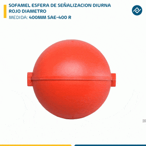 SOFAMEL ESFERA DE SEÑALIZACION DIURNA ROJO DIAMETRO 400MM SAE-400 R