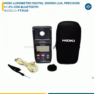 HIOKI LUXOMETRO DIGITAL 200000 LUX, PRECISION +/-2% CON BLUETOOTH FT3425