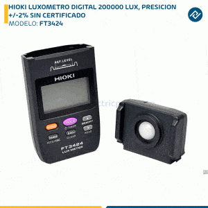 HIOKI LUXOMETRO DIGITAL 200000 LUX, PRESICION +/-2% SIN CERTIFICADO FT3424