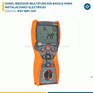 SONEL MEDIDOR MULTIFUNCION BASICO PARA INSTALACIONES ELECTRICAS IP67 MPI-507