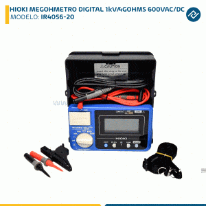 HIOKI MEGOHMETRO DIGITAL 1kV/4GOHMS, 600VAC/DC IR4056-20