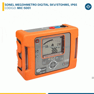 SONEL MEGOHMETRO DIGITAL 5KV/5TOHMS, IP65 MIC-5001