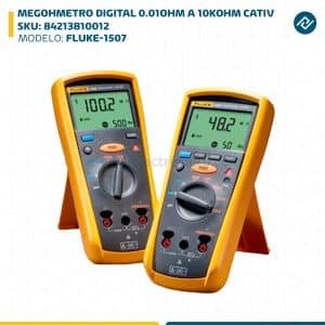 MEGOHMETRO DIGITAL 0.01OHM A 10KOHM CATIV FLUKE-1507 SKU: 84213810012