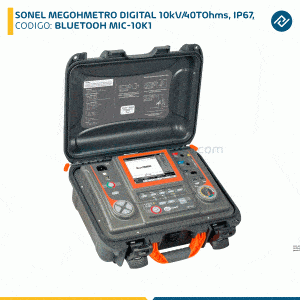 SONEL MEGOHMETRO DIGITAL 10kV/40TOhms, IP67, BLUETOOH MIC-10K1