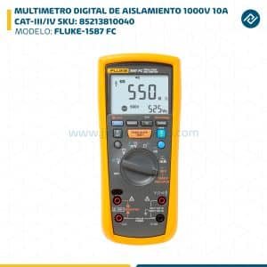 MULTIMETRO DIGITAL DE AISLAMIENTO 1000V 10A CAT-III/IV FLUKE-1587 FC SKU: 85213810040