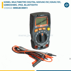 SONEL MULTIMETRO DIGITAL 600VAC/DC,10AAC/DC, 40MOOHMS, IP65, BLUETOOTH WMGBCMM11