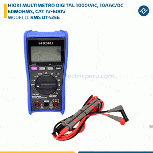 HIOKI MULTIMETRO DIGITAL 1000VAC, 10AAC/DC, 60MOHMS, CAT IV-600V, RMS DT4256