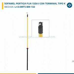 SOFAMEL PERTIGA FIJA 132kV CON TERMINAL TIPO K, L=3.0MTS BM-132