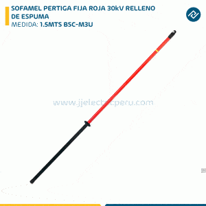 SOFAMEL PERTIGA FIJA ROJA 30kV RELLENO DE ESPUMA L=1.5MTS BSC-M3U