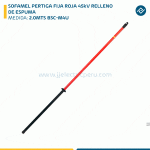 SOFAMEL PERTIGA FIJA ROJA 45kV RELLENO DE ESPUMA L=2.0MTS BSC-M4U