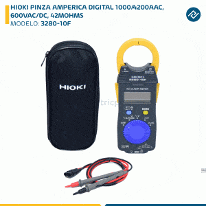 HIOKI PINZA AMPERICA DIGITAL 1000/4200AAC, 600VAC/DC, 42MOHMS 3280-10F