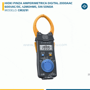 HIOKI PINZA AMPERIMETRICA DIGITAL 2000AAC,600VAC/DC, 42MOHMS, SIN SONDA CM3291