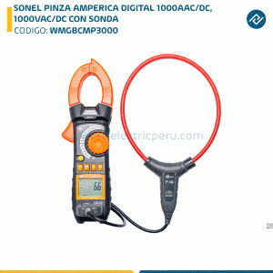 SONEL PINZA AMPERICA DIGITAL 1000AAC/DC, 1000VAC/DC CON SONDA WMGBCMP3000