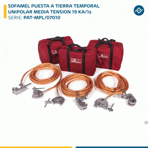 SOFAMEL PUESTA A TIERRA TEMPORAL UNIPOLAR MEDIA TENSION 19 KA/1s PAT-MPL/07010