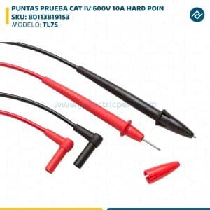 PUNTAS PRUEBA CAT IV 600V 10A HARD POIN TL75 SKU: 8D113819153