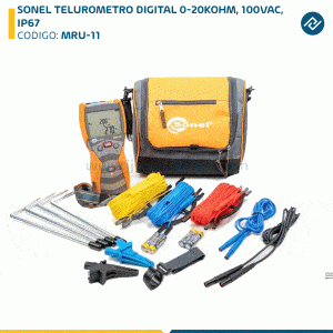 SONEL TELUROMETRO DIGITAL 0-20KOHM, 100VAC, IP67 MRU-11