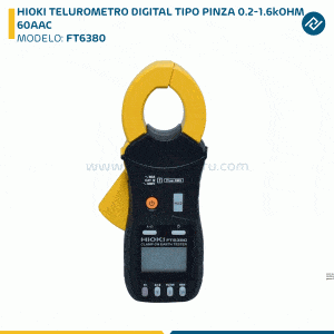 HIOKI TELUROMETRO DIGITAL TIPO PINZA 0.2-1.6kOHM, 60AAC FT6380