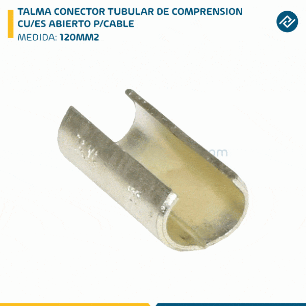 TALMA CONECTOR TUBULAR DE COMPRENSION CU/ES ABIERTO P/CABLE 120MM2