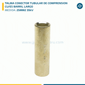 TALMA CONECTOR TUBULAR DE COMPRENSION CU/ES BARRIL LARGO 25MM2 35kV