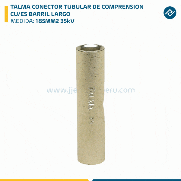 TALMA CONECTOR TUBULAR DE COMPRENSION CU/ES BARRIL LARGO 185MM2 35kV