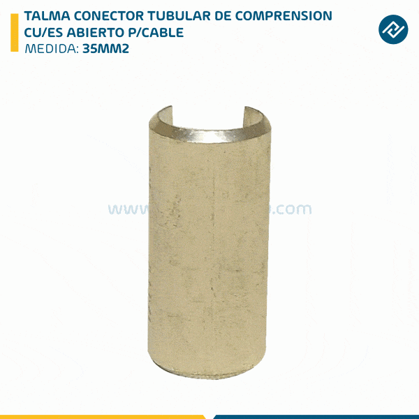 TALMA CONECTOR TUBULAR DE COMPRENSION CU/ES ABIERTO P/CABLE 35MM2