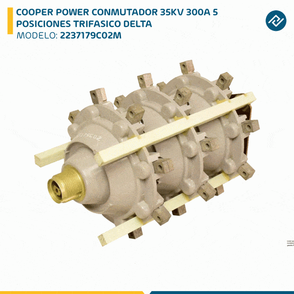 COOPER POWER CONMUTADOR 35KV 300A 5 POSICIONES TRIFASICO DELTA 2237179C02M