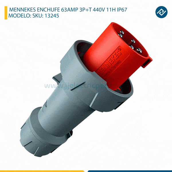 MENNEKES ENCHUFE 63AMP 3P+T 440V 11H IP67 SKU: 13245