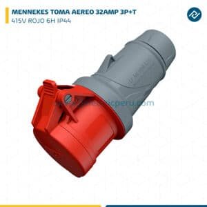 MENNEKES TOMA AEREO 32AMP 3P+T 415V ROJO 6H IP44 (2 CUERPOS) SKU: 3415